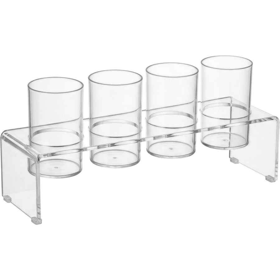 Sofd Clear Acrylic Makeup Brush Station with 4 Cups