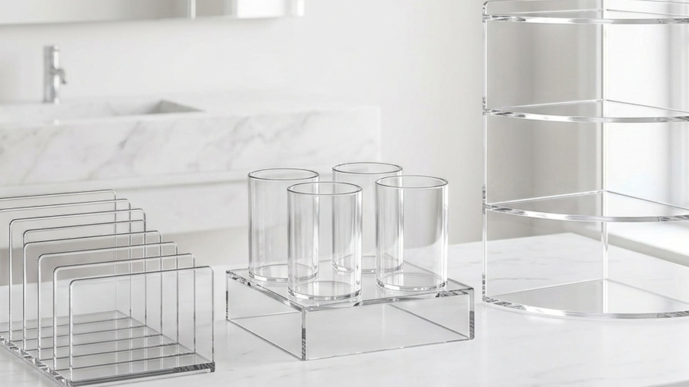 Sofd Clear Acrylic Cosmetic Desktop Organizers